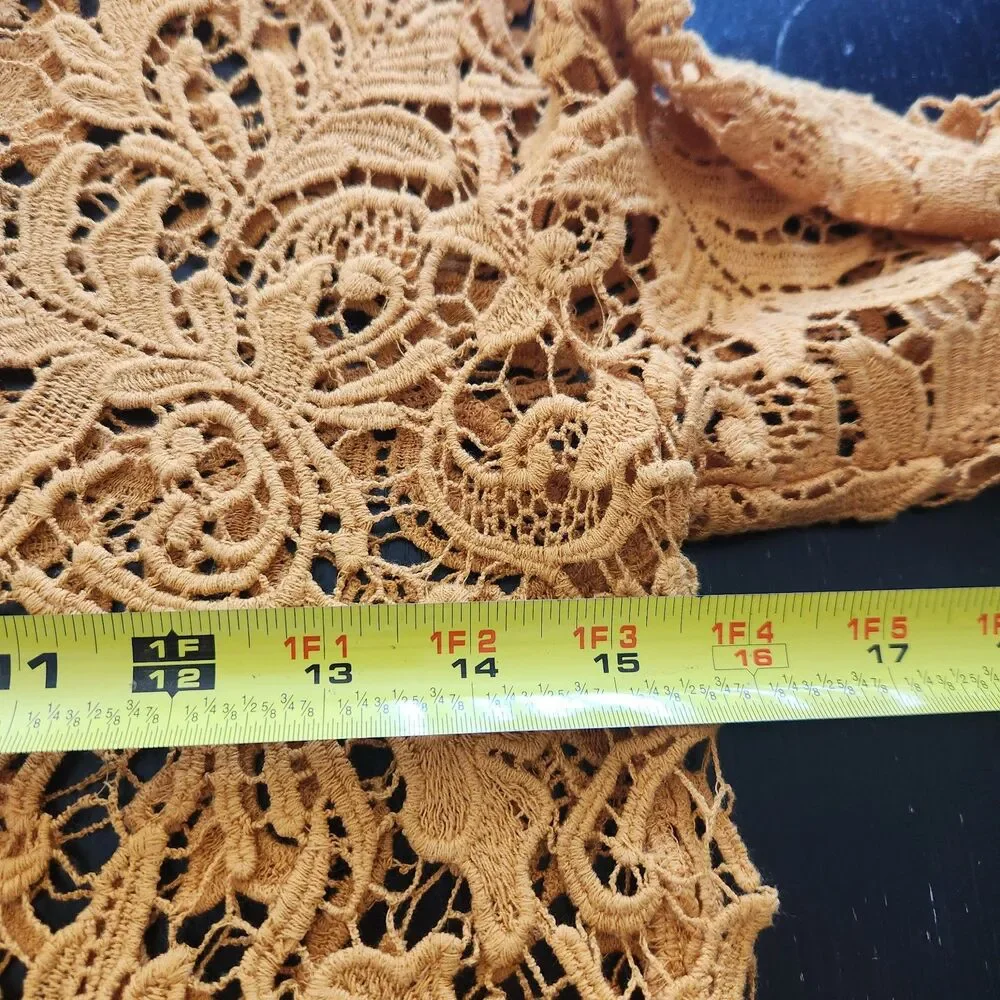 eri + ali  Marigold embroidered lace blouse bell sleeves XXSP romantic festival